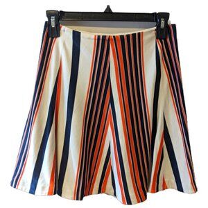 Vintage 70s Mini Skirt Retro A Line Skater Skirt Funky Striped Summer Disco XS
